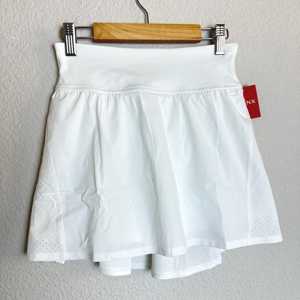 Spanx Get Moving Skort 14" White Athletic Tennis Golf Skirt 50196R Womens XS NEW